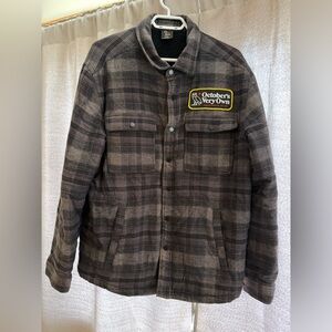 Men’s Plaid Wool-Blend Jacket - Brown/Gray